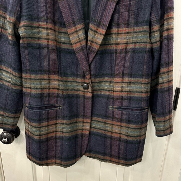 INC International Concepts Women's Plaid Blazer - Vintage 90s - Picture 3 of 5